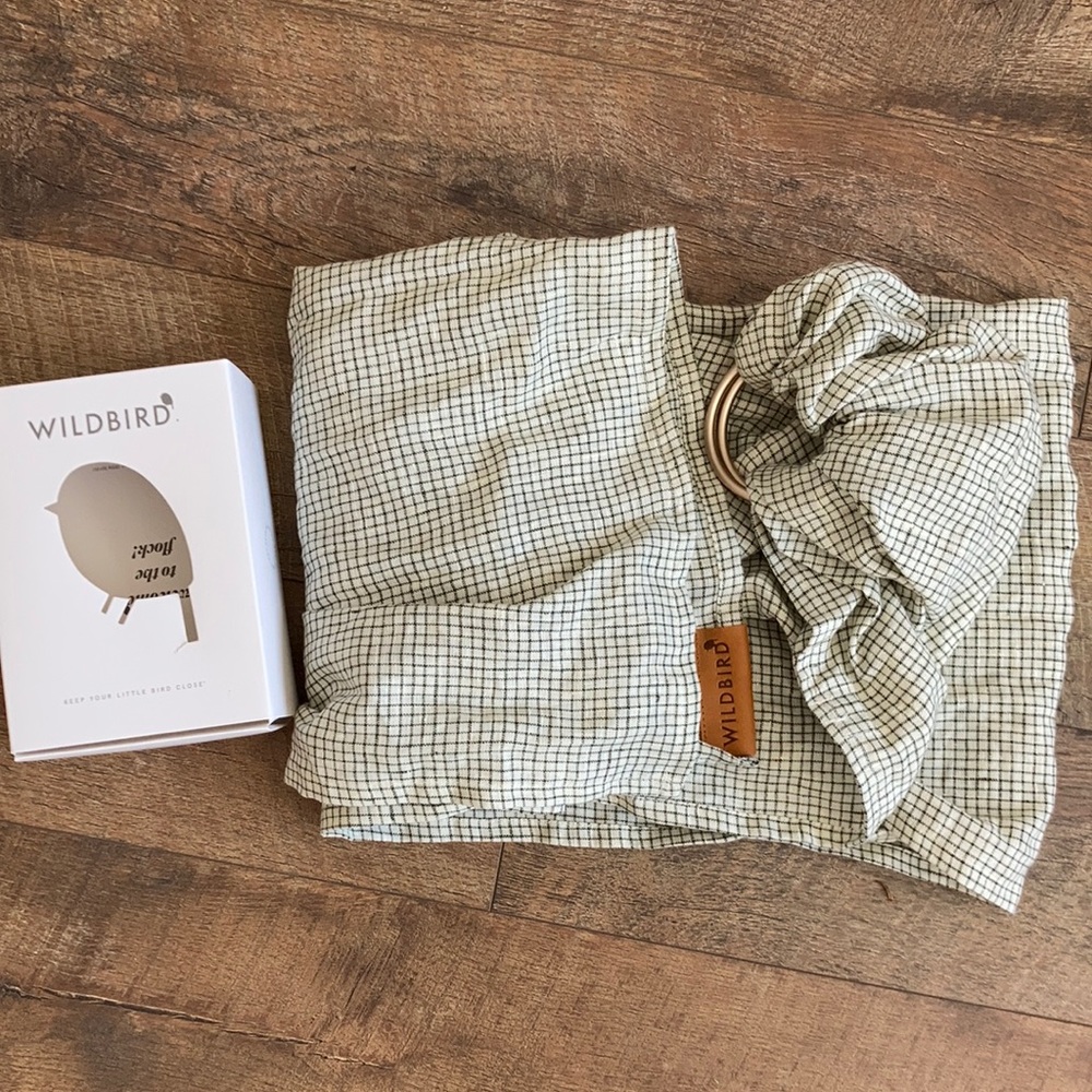 WildBird gingham check ring sling BRAND NEW